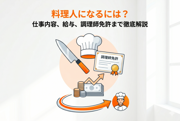 料理人になるには？仕事内容・給料・調理師免許まで徹底解説